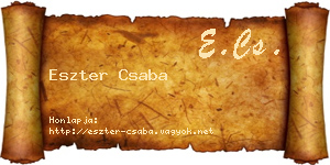 Eszter Csaba névjegykártya